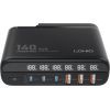 Зарядное устройство LDNIO 1xUSB-C PD140W + cable USB-C to USB-C 1.5m LED display 100W (A6140C) изображение 2