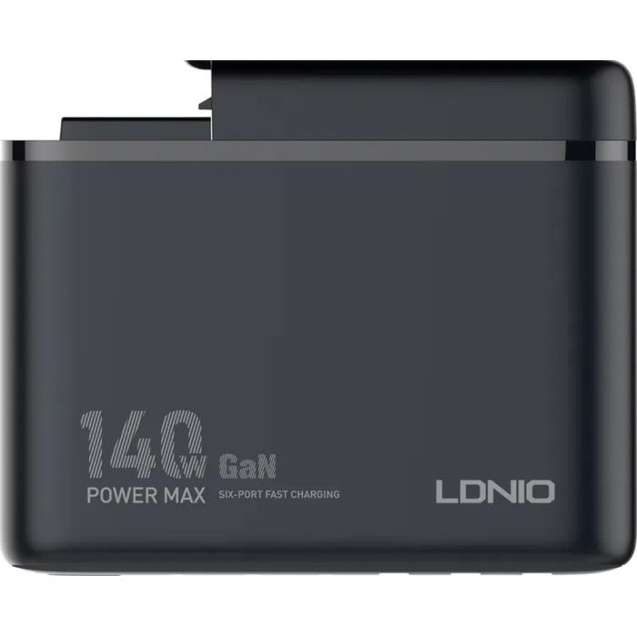 Зарядное устройство LDNIO 1xUSB-C PD140W + cable USB-C to USB-C 1.5m LED display 100W (A6140C) изображение 4
