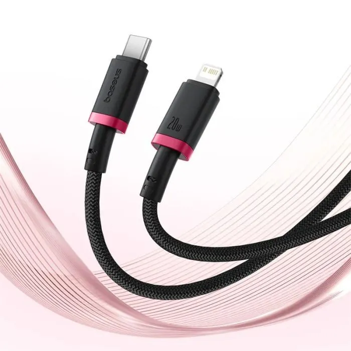 Дата кабель USB-C to Lightning 2.0m 20W red+black Baseus (P10377800U01-03) изображение 6