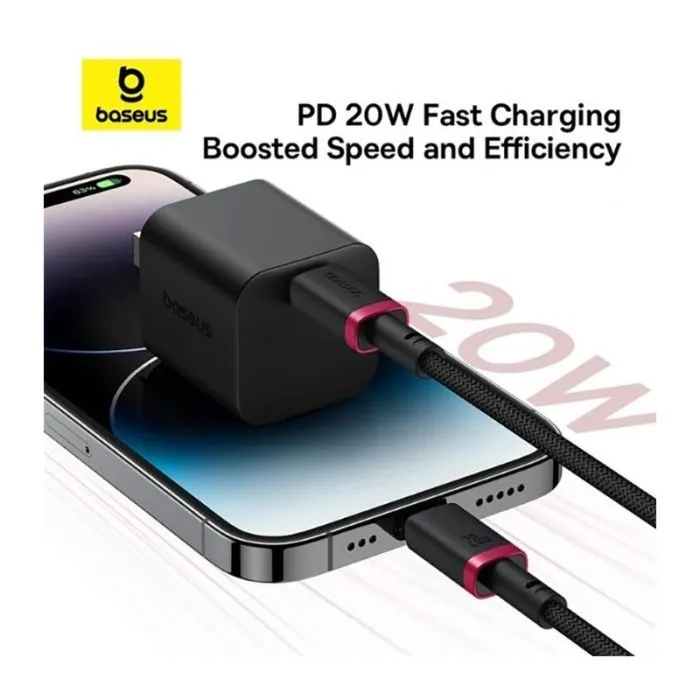 Дата кабель USB-C to Lightning 2.0m 20W red+black Baseus (P10377800U01-03) изображение 8