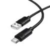 Дата кабель USB 2.0 AM to USB-C 1.0m silicone BX123 Leya black BOROFONE (6941991124211)