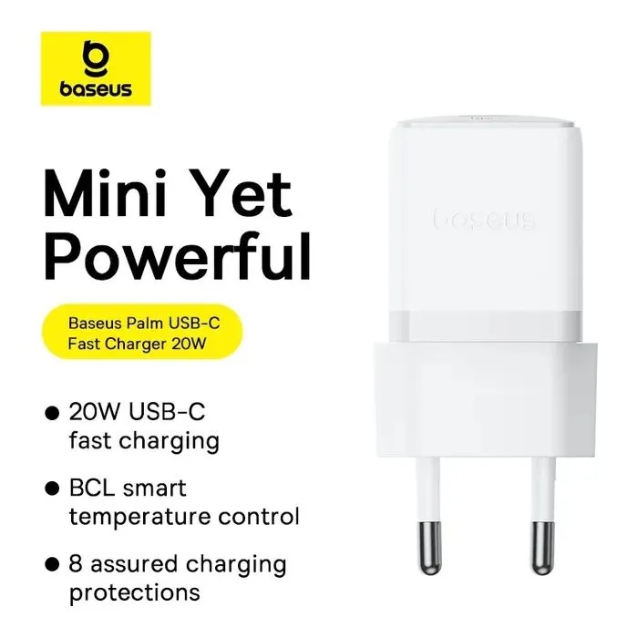Зарядное устройство Baseus USB-C PD20W white (P10111602213-00) изображение 9