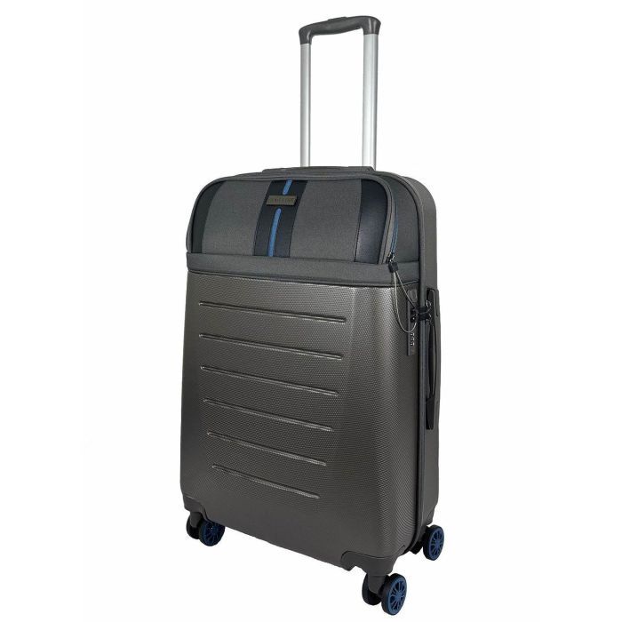 Валіза Semi Line 20" (S) Dark Brown/Blue Line (T5736-1) (DAS303803)