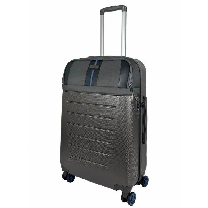 Валіза Semi Line 24" (M) Dark Brown/Blue Line (T5736-2) (DAS303804)