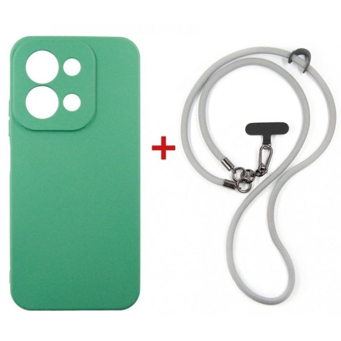 Чехол для мобильного телефона Dengos Case + Cross-body Strap Xiaomi Redmi 15C Mint+Purple (DG-KM-CCRB-50)