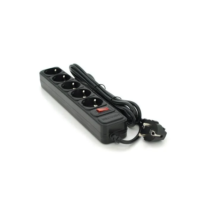 Сетевой фильтр питания Maxxter MSP5-G-10B, 5 роз, 3 м, Black (MSP5-G-10B)