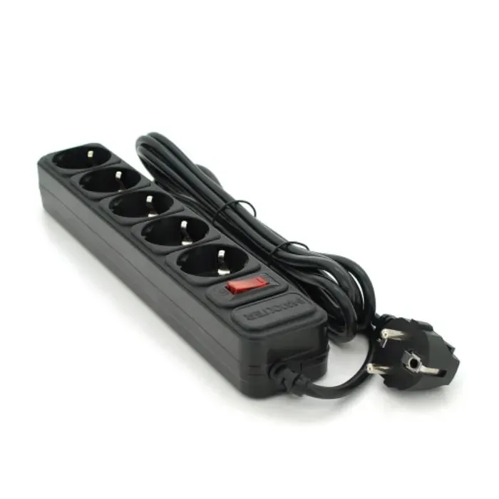 Сетевой фильтр питания Maxxter MSP5-G-10B, 5 роз, 3 м, Black (MSP5-G-10B)