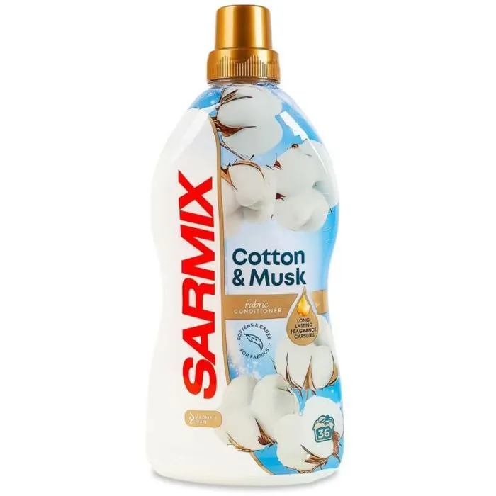 Кондиціонер для білизни Sarmix Cotton & Musk 900 мл (4820268105059)