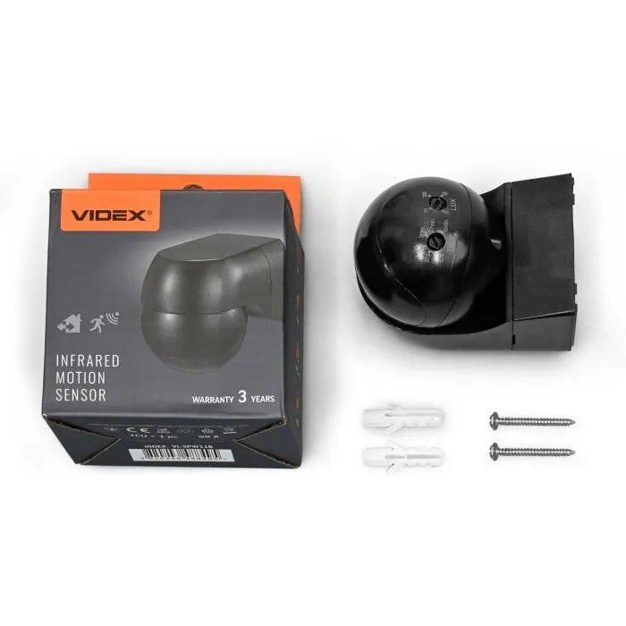 Датчик руху Videx 220V 800W IP44 інфрачервоний чорний (VL-SPW11B) зображення 8