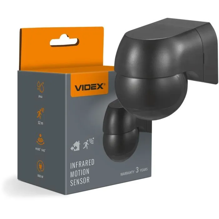 Датчик руху Videx 220V 800W IP44 інфрачервоний чорний (VL-SPW11B) зображення 9