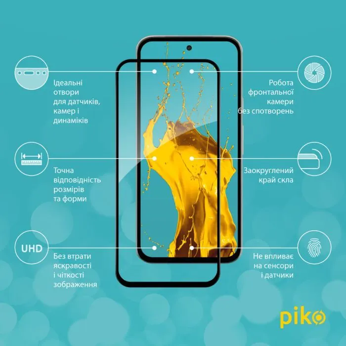 Скло захисне Piko Full Glue ESD Google Pixel 8a Black (1283126625350) зображення 3