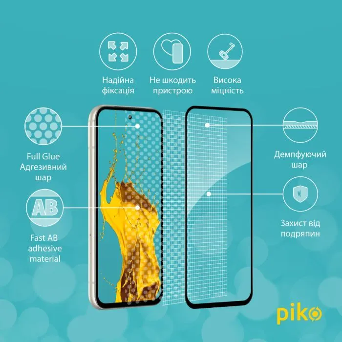 Скло захисне Piko Full Glue ESD Google Pixel 8a Black (1283126625350) зображення 4