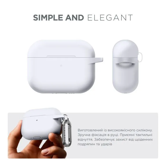 Чехол для наушников Armorstandart Hang Case For Apple AirPods Pro 3 White (ARM88284) изображение 2