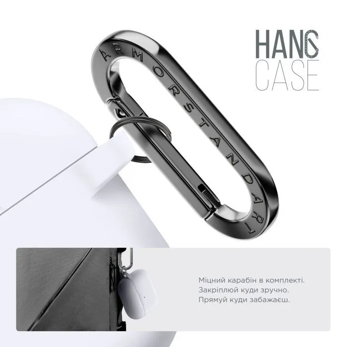 Чехол для наушников Armorstandart Hang Case For Apple AirPods Pro 3 White (ARM88284) изображение 4