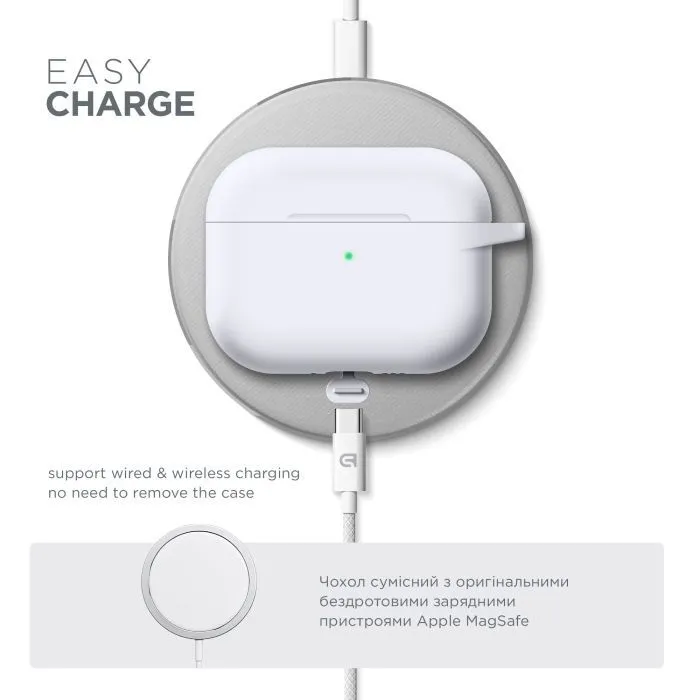 Чехол для наушников Armorstandart Hang Case For Apple AirPods Pro 3 White (ARM88284) изображение 7
