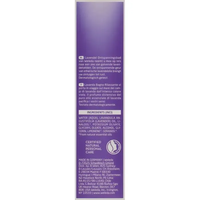 Піна для ванн Weleda Lavender Relaxing Bath Milk 200 мл (4001638098250) зображення 4