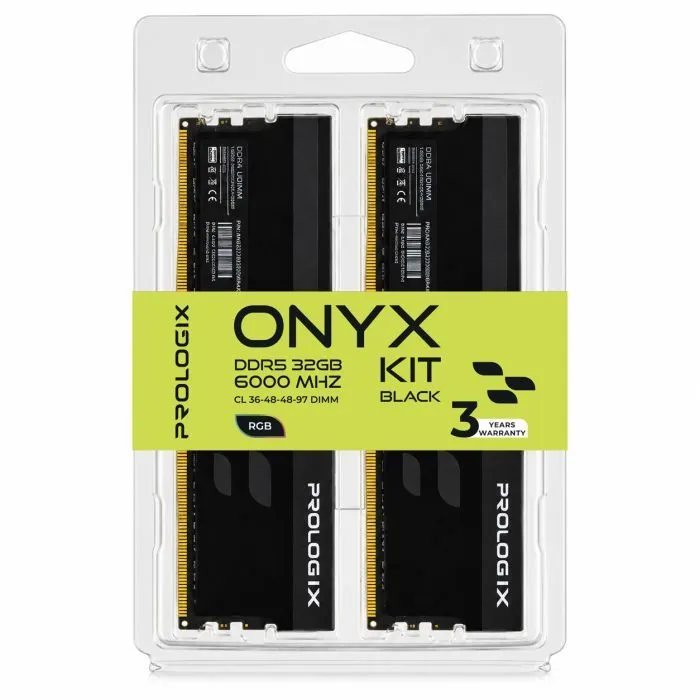 Модуль памяти для компьютера DDR5 32GB (2x16GB) 6000 MHz Onyx Black RGB Prologix (PRO32GB6000YBR5K) изображение 4