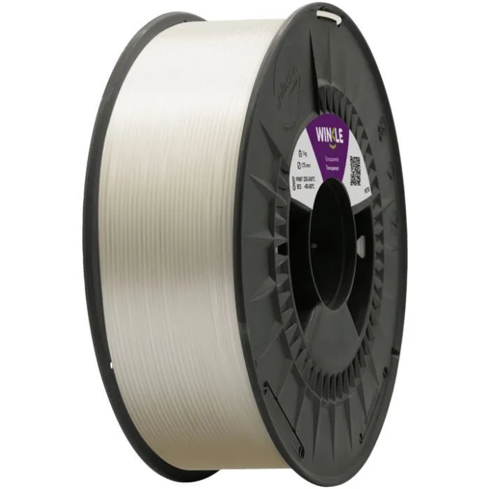 Пластик для 3D-принтера WINKLE PETG 1.75mm 1kg, Transparent (PET01000175TRATRAWNK)