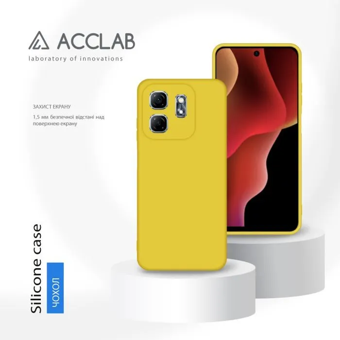 Чохол до мобільного телефона ACCLAB Silicone Infinix Hot 50i Yellow (1283126601255) зображення 4