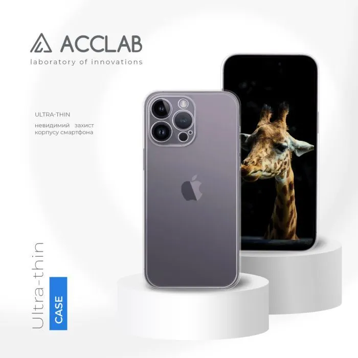 Чохол до мобільного телефона ACCLAB TPU Apple iPhone 14 Pro Max Transparent (1283126565984) зображення 3