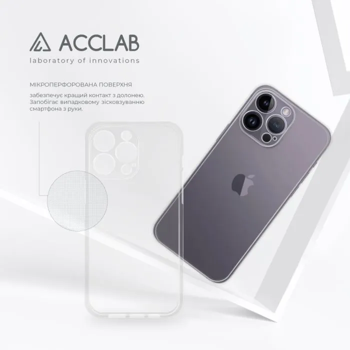 Чохол до мобільного телефона ACCLAB TPU Apple iPhone 14 Pro Max Transparent (1283126565984) зображення 4