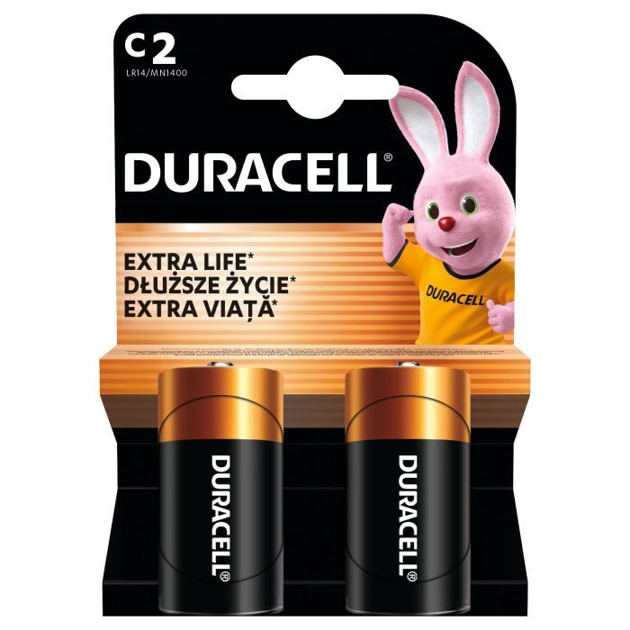 Батарейка Duracell C LR14 лужна 2шт. в упаковці (5000394052529 / 81483545) зображення 2
