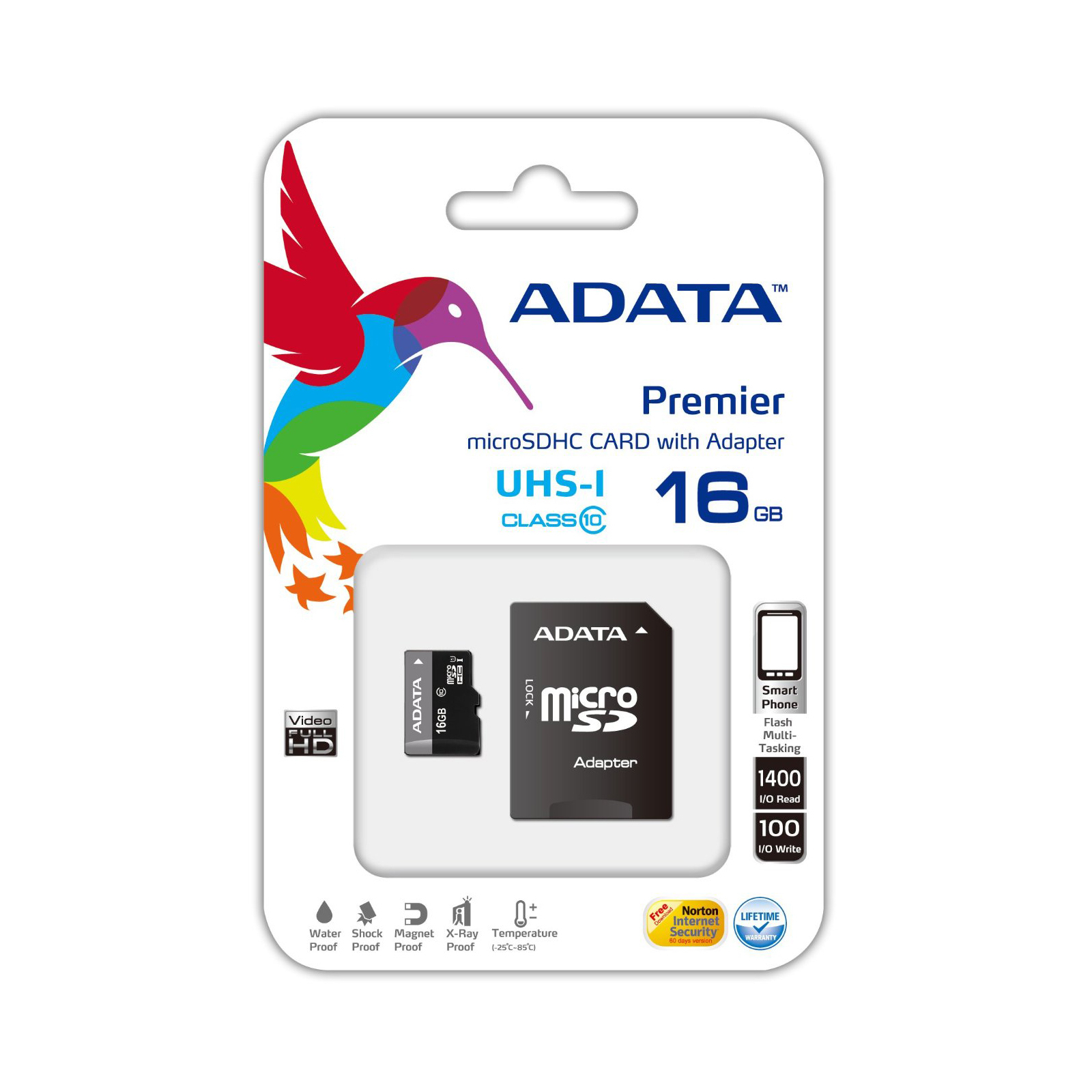 Карта памяти ADATA 64GB microSD class 10 UHS-I (AUSDX64GUICL10-RA1) изображение 2