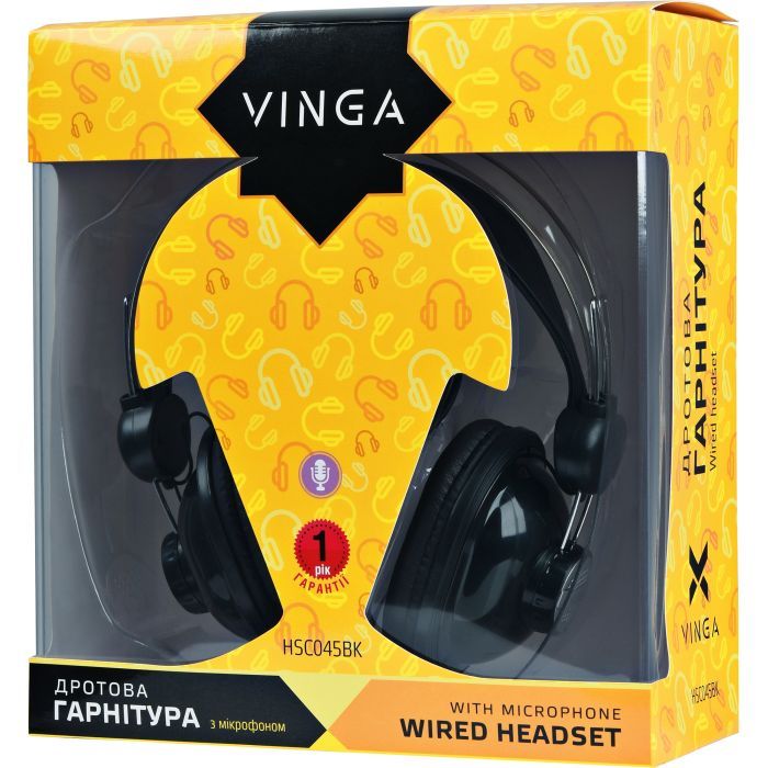 Навушники Vinga HSC045 Black (HSC045BK) зображення 6