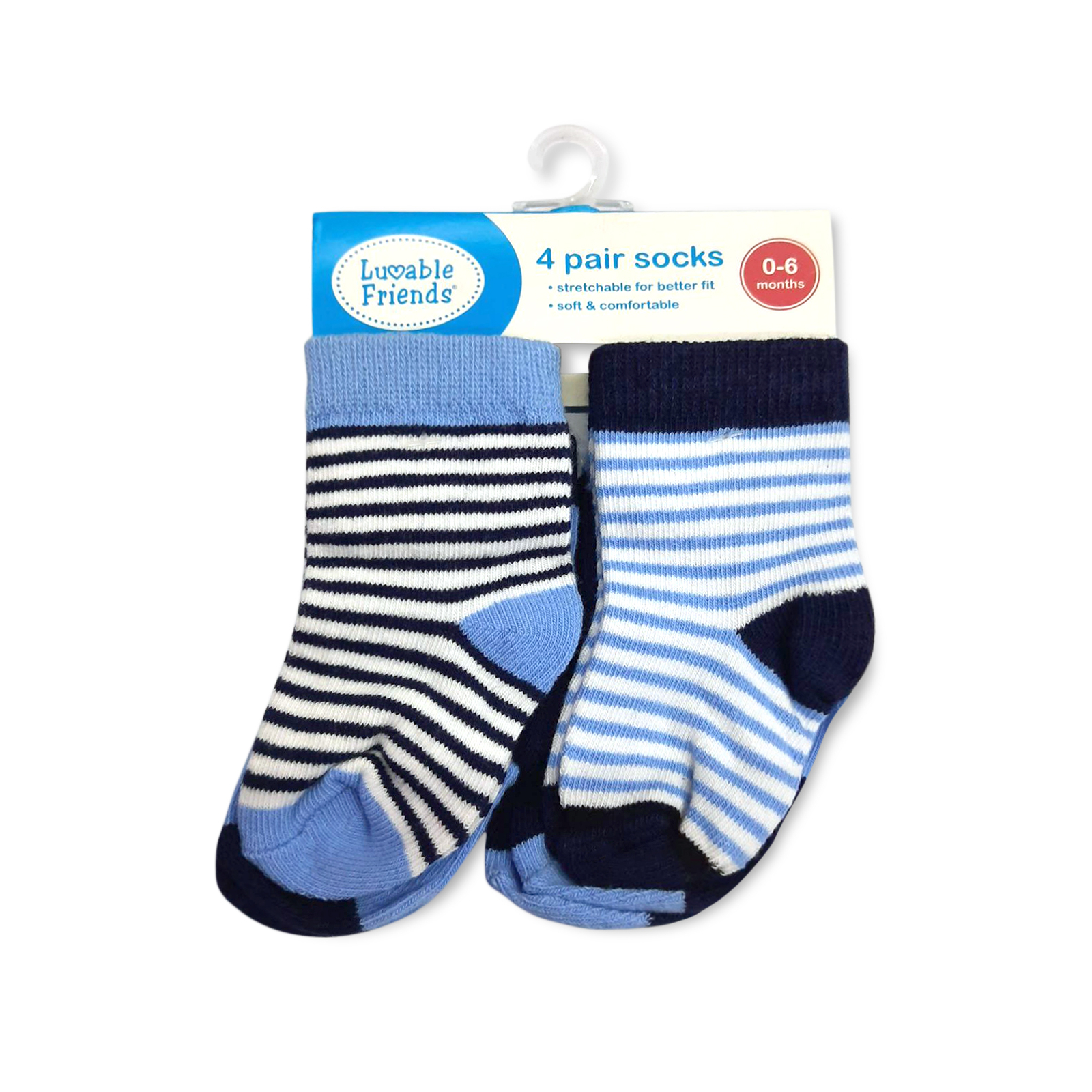 Шкарпетки дитячі Luvable Friends 4 пари для хлопчиків (24107.0-6) зображення 3