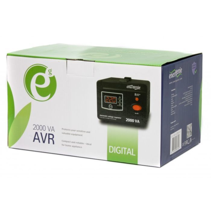 Стабилизатор EnerGenie EG-AVR-D2000-01, 1200Вт (EG-AVR-D2000-01) изображение 3