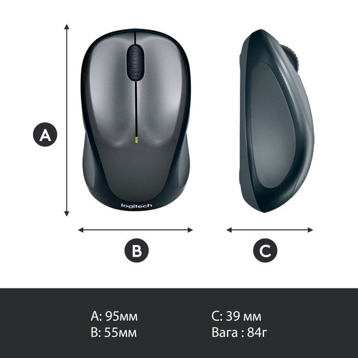 Мышка Logitech M235 Grey (910-002201) изображение 8