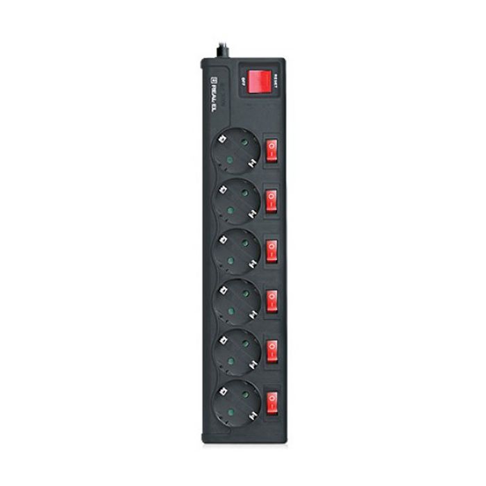 Сетевой фильтр питания REAL-EL RS-6 EXTRA 1.8m, black (EL122300001)