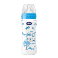 Бутылочка для кормления Chicco Well-Being 330 мл с силиконовой соской 4 мес+ (70735.20.04)