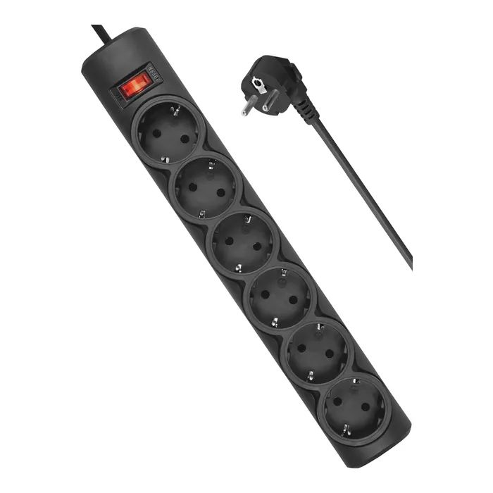 Сетевой фильтр питания Defender 153, 3 m, 6 роз, black (99495) изображение 3