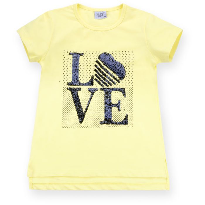 Набір дитячого одягу Breeze з написом "LOVE" із паєток (8307-116G-pink) зображення 2