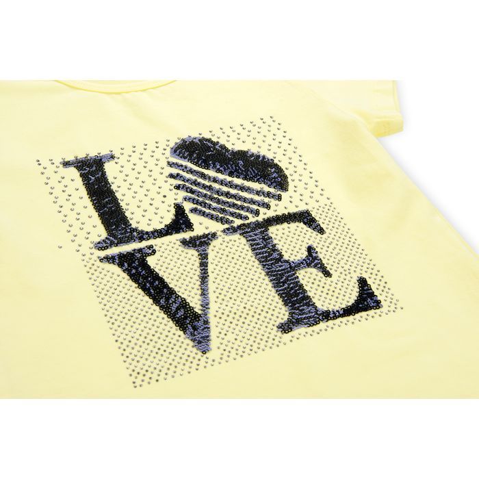 Набір дитячого одягу Breeze з написом "LOVE" із паєток (8307-116G-pink) зображення 8