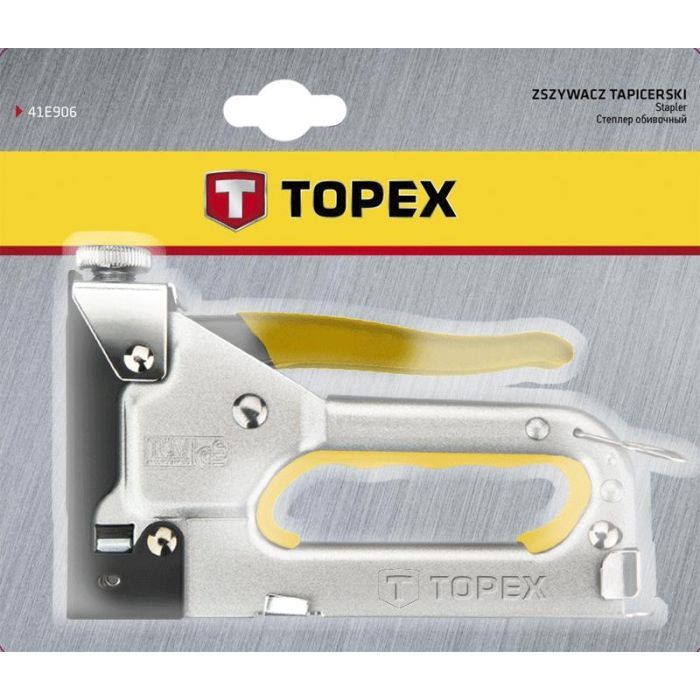 Степлер будівельний Topex 6-14 мм, скобы J (41E906) зображення 2