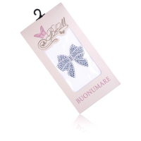 Колготки детские BNM с бантиком из страз (M0C0302-0989-113-127G-white)
