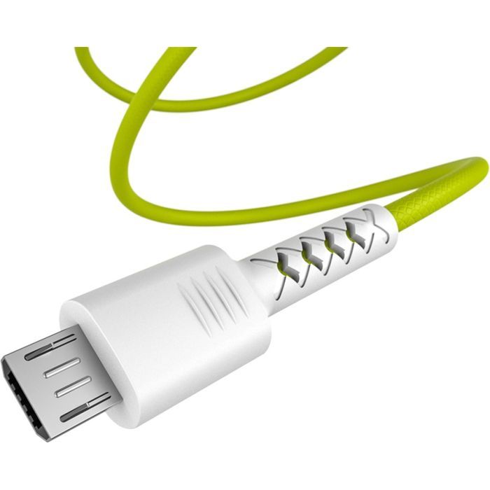 Дата кабель USB 2.0 AM to Micro 5P 1.0m Soft white/lime Pixus (4897058531176) изображение 2