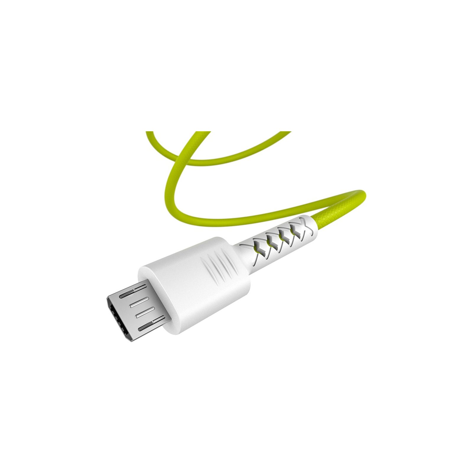 Дата кабель USB 2.0 AM to Micro 5P 1.0m Soft white/lime Pixus (4897058531176) зображення 2