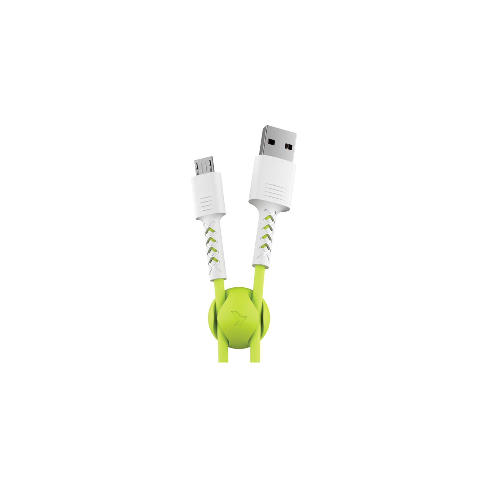 Дата кабель USB 2.0 AM to Micro 5P 1.0m Soft white/lime Pixus (4897058531176)