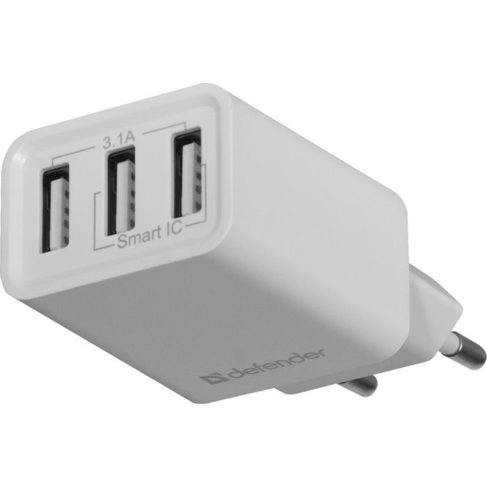 Зарядное устройство Defender UPA-31 white, 3xUSB, 5V / 3.1A (83587) изображение 3