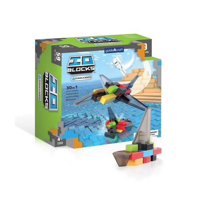 Конструктор Guidecraft IO Blocks Самолеты и корабли 59 деталей (G9608)