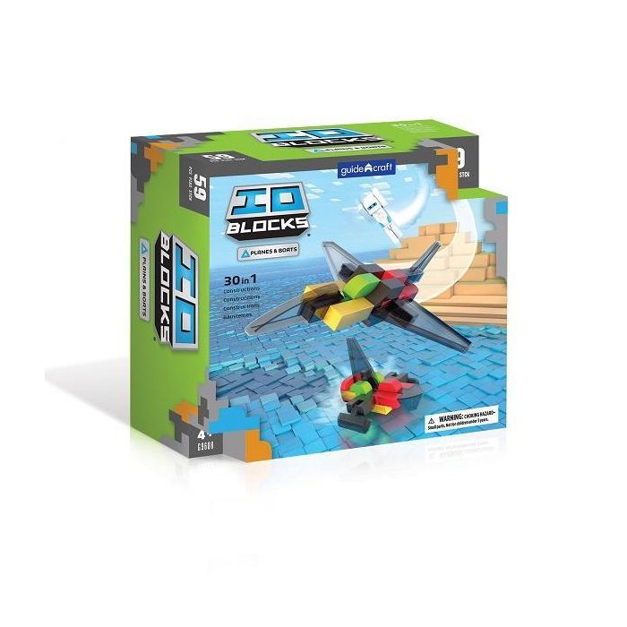 Конструктор Guidecraft IO Blocks Самолеты и корабли 59 деталей (G9608) изображение 8