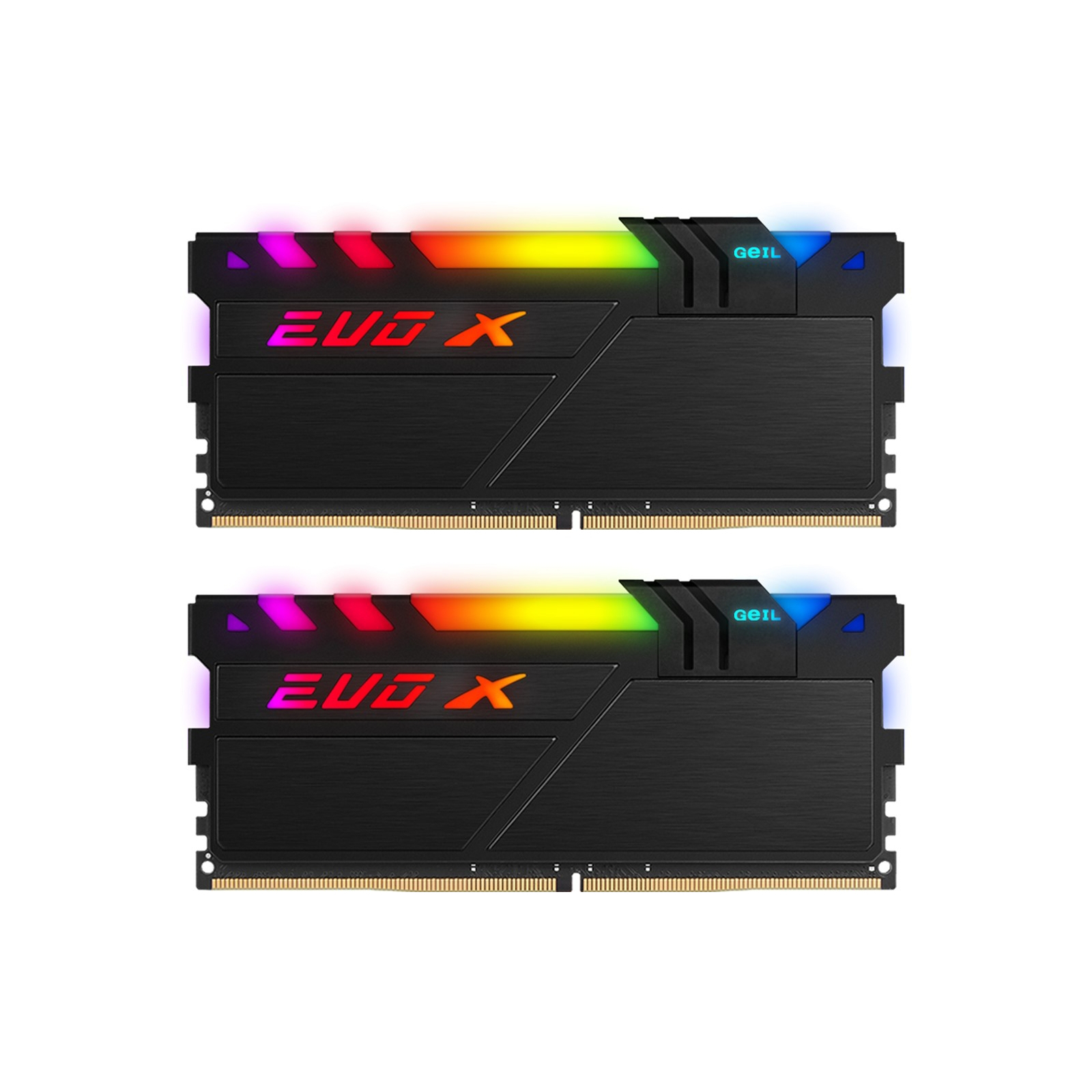 Модуль памяти для компьютера DDR4 16GB (2x8GB) 3200 MHz Evo X Hybrid Independent Light Geil (GEXSB416GB3200C16ADC)