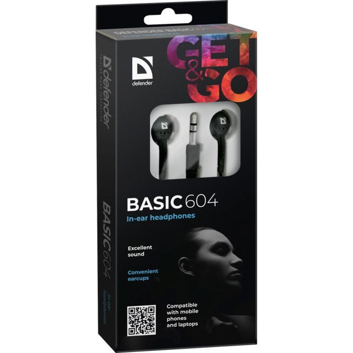 Наушники Defender Basic 604 Black-Blue (63608) изображение 3