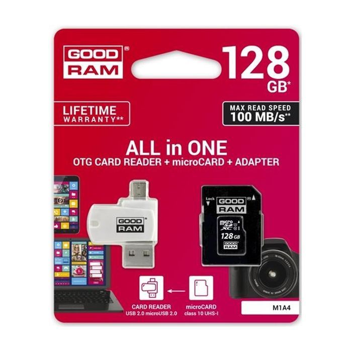 Карта памяти Goodram 128GB microSDXC class 10 UHS-I (M1A4-1280R12) изображение 2