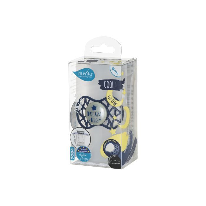 Пустушка Nuvita Air55 Cool 6m+ симетрична (світиться в темряві) (NV7085GM) зображення 3