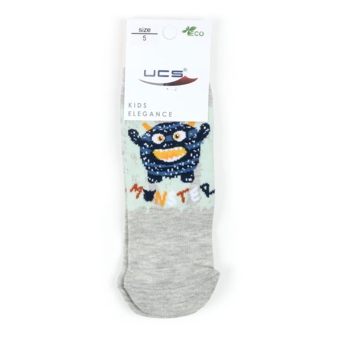 Шкарпетки дитячі BNM з монстриками (M0C0101-1404-1B-gray) зображення 2