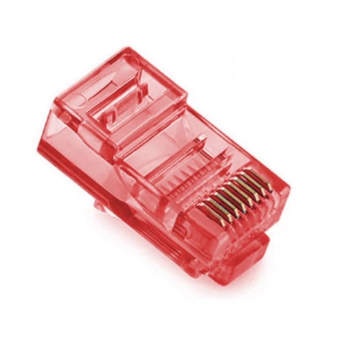 Конектор RJ45 cat.5e UTP 8P8C Red 100 шт Merlion (05357)